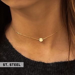 ⚜️𝟯𝟬%𝗢𝗙𝗙 𝗯𝘂𝗻𝗱𝗹𝗲𝘀 𝟯+⚜️ NEW 6 mm Coin Delicate Stainless Steel Necklace